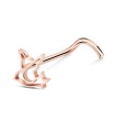 Bird Silver Curved Nose Stud NSKB-1832
